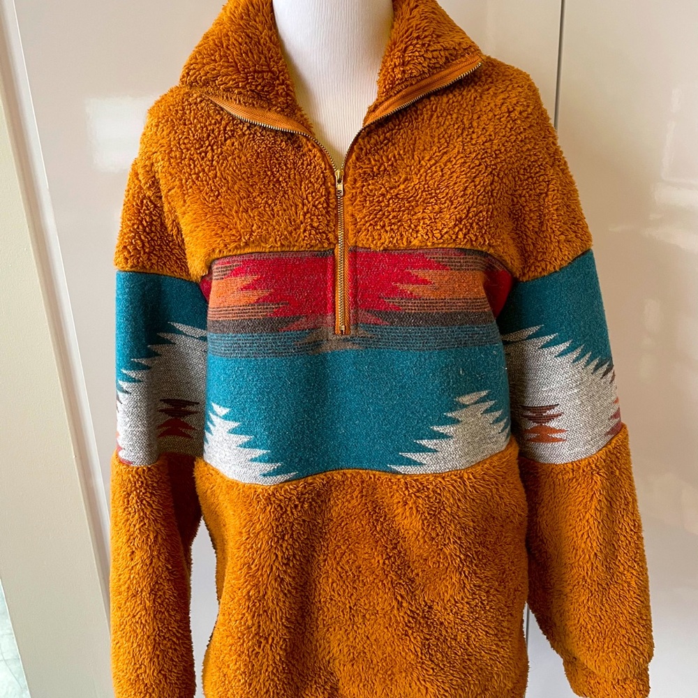 Pendleton-style Sherpa Pullover